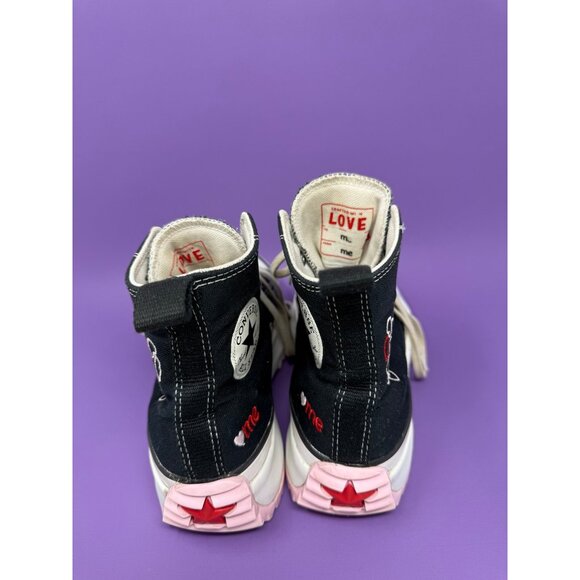 Converse Run Star Hike HI Love Sneakers Womens 9.5 Black A01598C - Picture 3 of 8